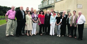 Community and sporting representatives with the judges and representatives of Limerick City and County Council at the Bruff GAA Sports Complex