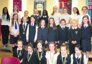 Young ladies footballers who took part in various blitzes during the year.