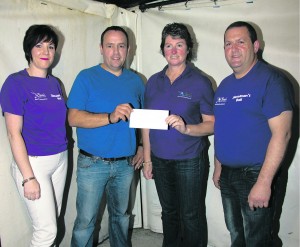 Anne Dullea-White, James Wright of Tournafulla GAA supporting the Cliona Foundation, Terry Ring and Pat White. Eamonn Walshe Dieselman's Ball Launch at Village Inn Ashford