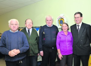 Willie Joe Woulfe, Pat Dalton, Paddy Guiney, Helen Enright and Liam O'Mahony. G Mol GST 25 Year Celebrations at Desmond Complex Newcastle West