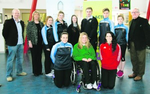 Ken Boland, The School Food Company, Norma O'Brien, Colaiste Mhuire, Askeaton  Principal, Jessie Nash, Caoimhe Boyce, Tara Walsh, Conor Brosnan, Jeff Duggan, Ciara O'Donnell, John Bourke, Vice Principal, Íde Trant, Nicola Dore, Limerick Para-Powerlifter and past pupil Jessie Barr, Irish Olympic hurdler. Eamonn Walshe Colaiste Mhuire C25K