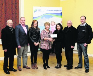 Reps. from Athea National School receiving funding from Anne Reynolds Airtricity also in photo is Mayor Galvin and Peter McMahon Airtricity. Paul Ward SSE Airtricty Community Fund Presentation