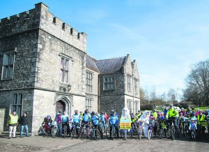 Easter Bunnies and members of Revolution Cycling Club getting ready to lead the Pi Cycles 10km Family Fun Cycle from Mallow Castle on Easter Monday. Photo by Sean Jefferies Photography.