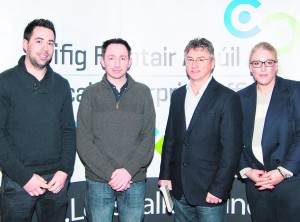 Garry Sweeney, Doneraile, John McCarthy, Mallow, Conor O'Donoghue, Newmarket and Niamh Lynch, Mallow at the Create Your Own Reality Event in the Hibernian Hotel, Mallow last Friday.
