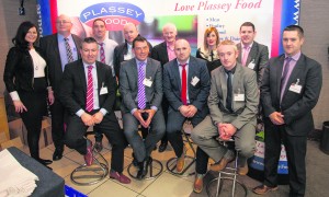 Managing Director Don Flynn, sales director Tom Meager and the winning team at the Plassey Food Fayre on Wednesday last