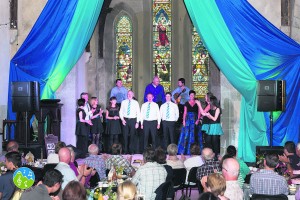 The Old Chapel Rooms, Kilfinane, provided a lovely backdrop for these singers at the Hup na Houra launch night.