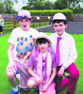 Brothers Ronan, Oran and Fionn O'Connor. -  Wacky Pink Day   --  Photo by Paul Ward -