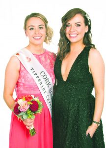 The 2016 Cork Rose, Denise Collins, pictured with Aoife Murphy who won the title last year.