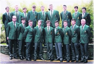 Team Ireland with Mallow trout angler Aaron McCann, 3rd from left in front row.