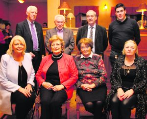 Jean O'Brien, Theresa Doyle McMahon, Joan McMahon (whose husband Garry has a song on the CD), Tony Doyle, Michael Nash, Michael Doyle and Enda Walsh, who all feature on the CD. Also pictured is Mary O'Connor (cousin of the late Garry McMahon). George Daly Launch of CD at Rathkeale House Hotel